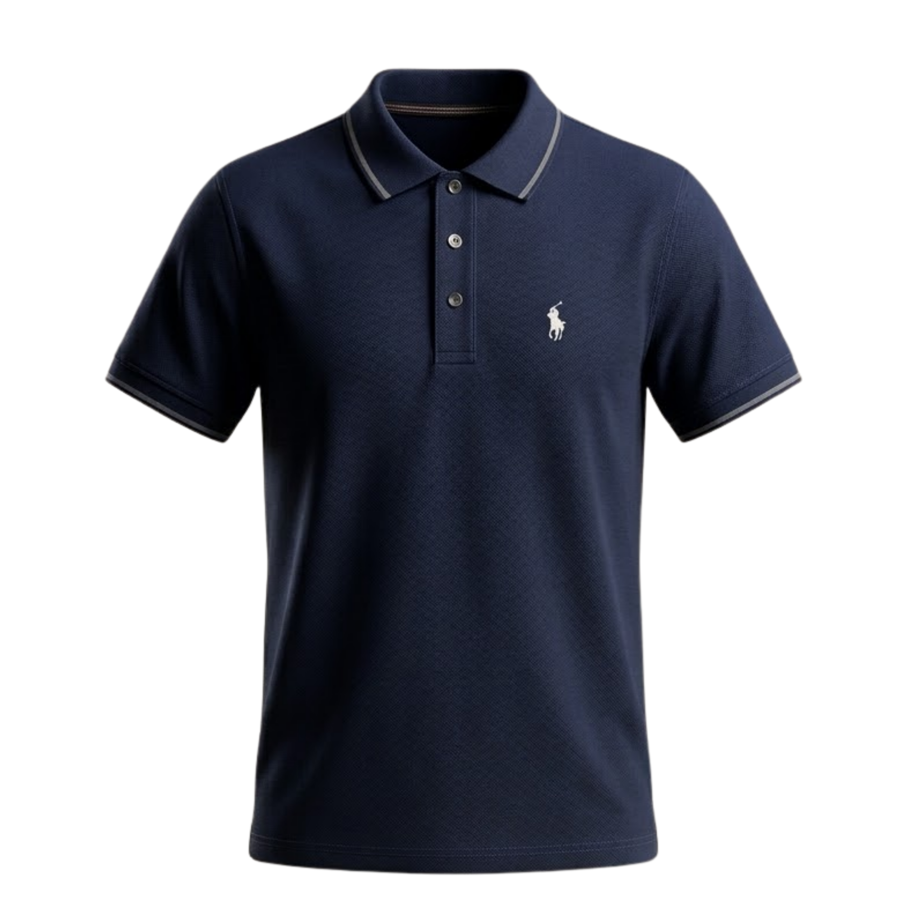 Cotton Polo - Navy Blue