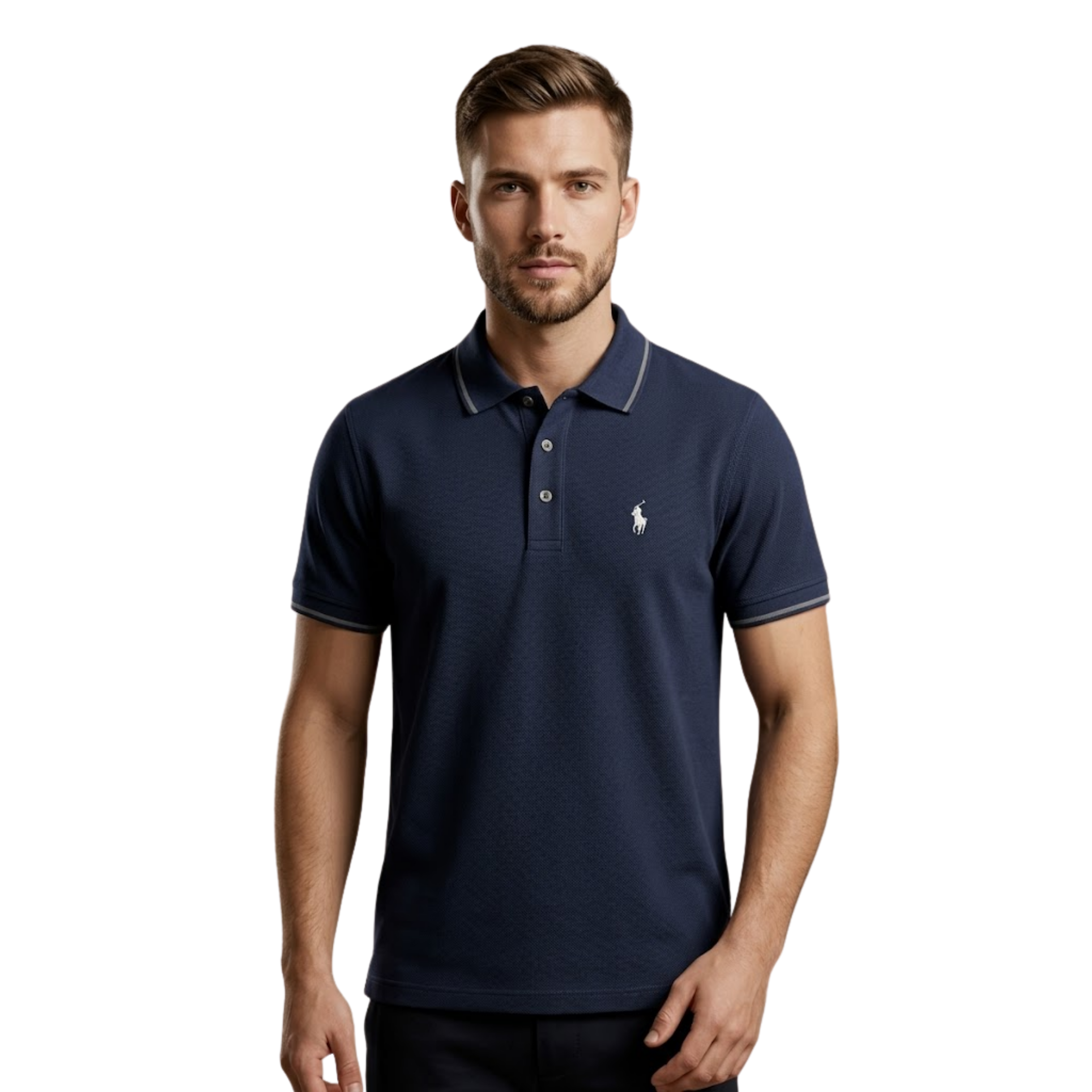 Cotton Polo - Navy Blue