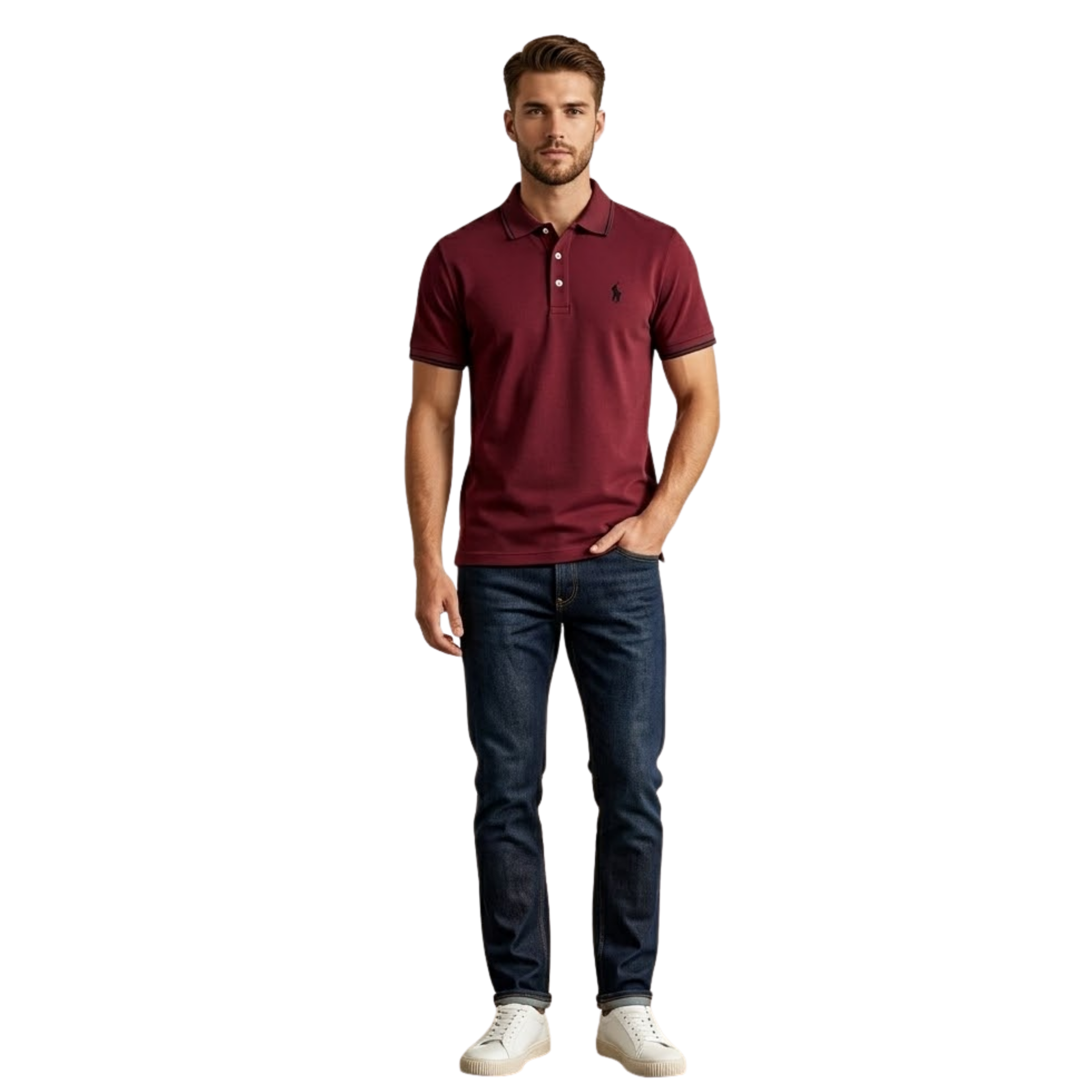 Cotton Polo - Red Wine