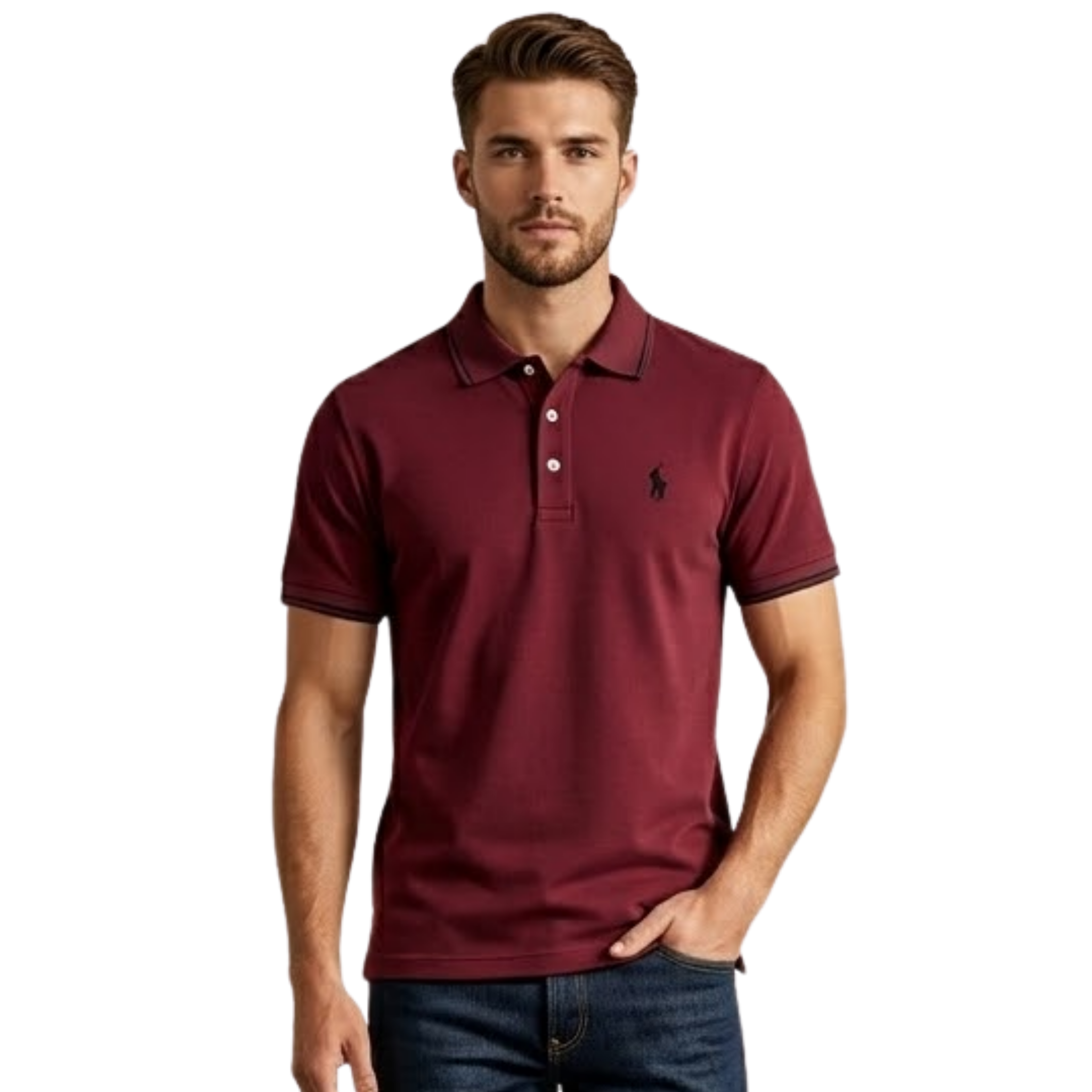 Cotton Polo - Red Wine