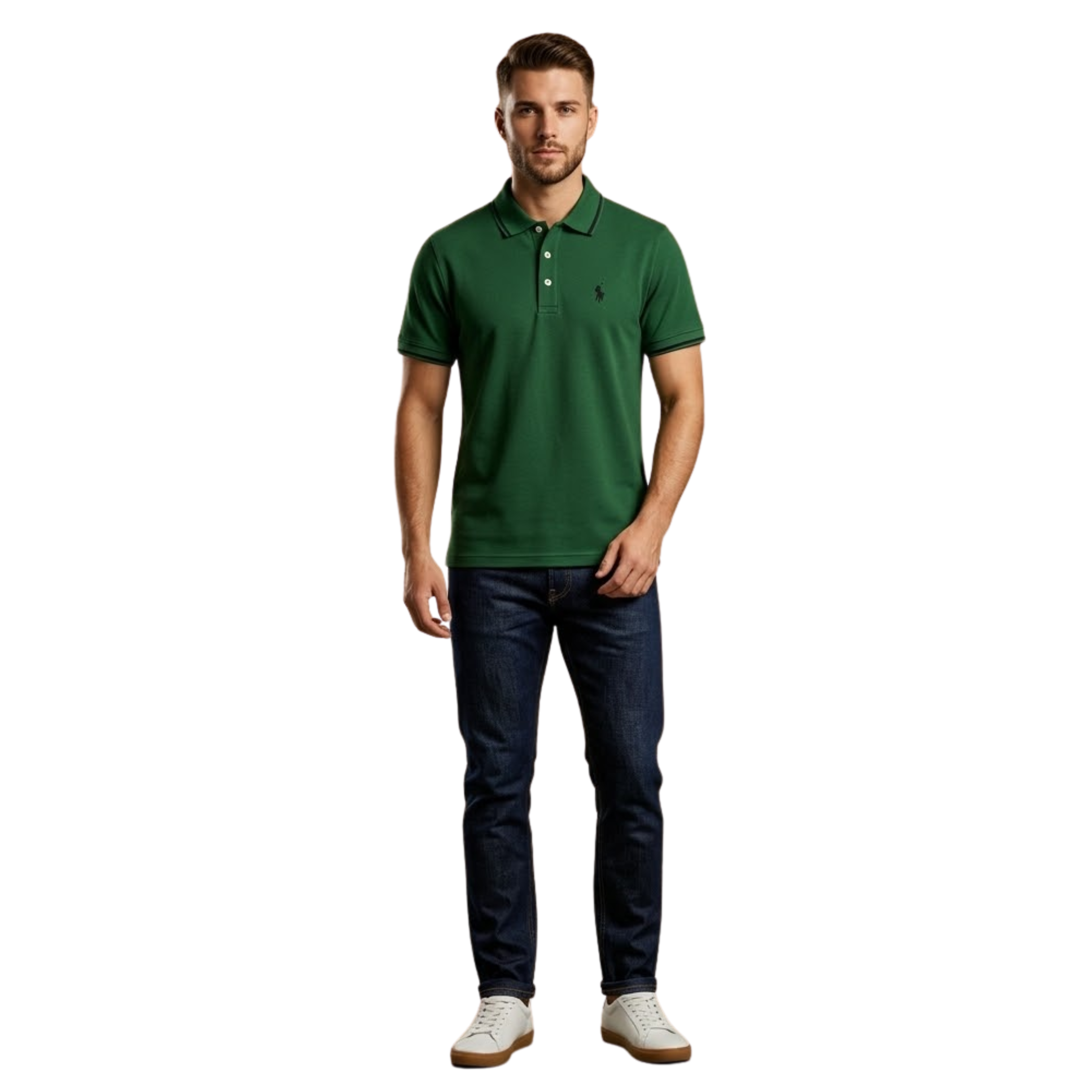 Basic Polo - Olive Green