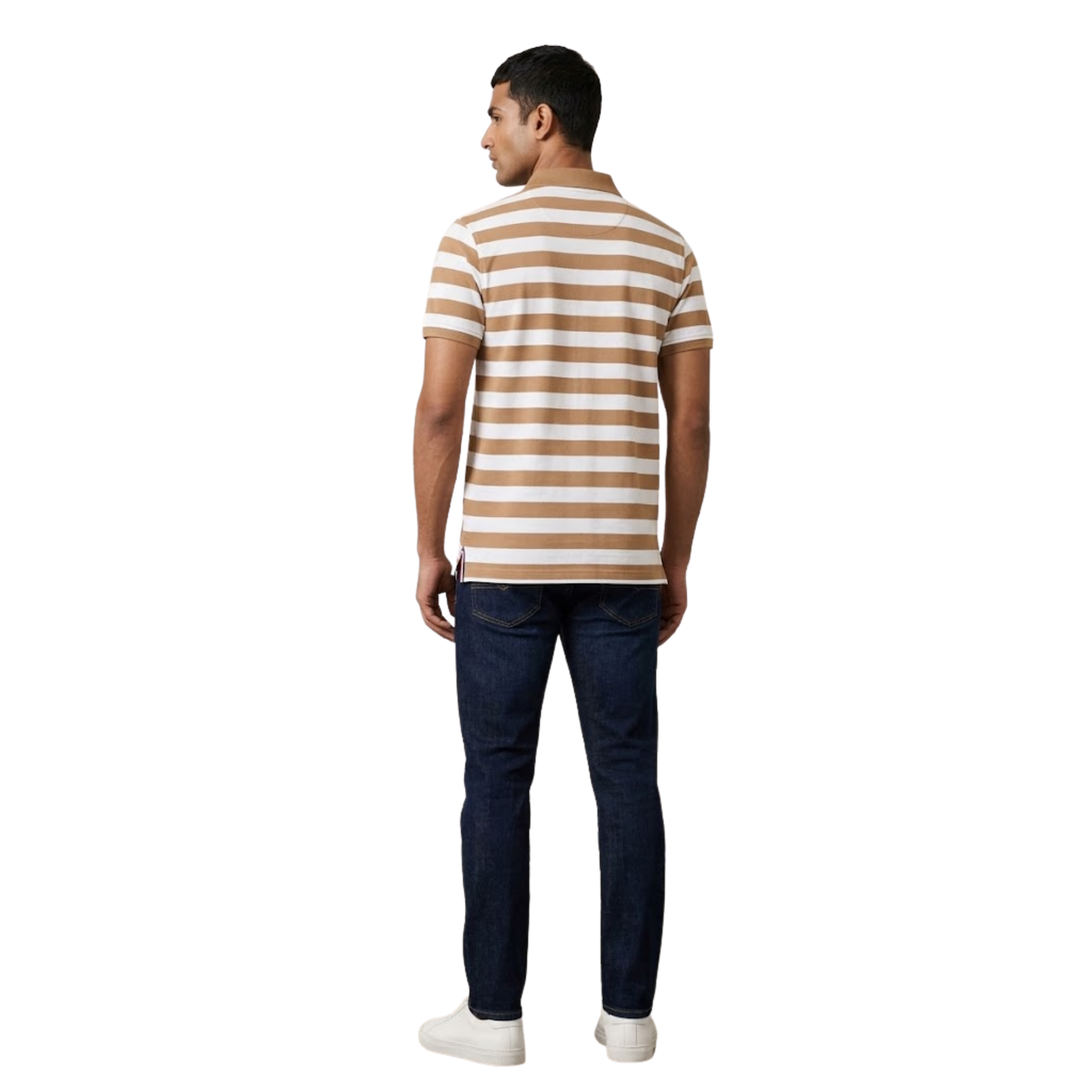 Striped Polo - Brown