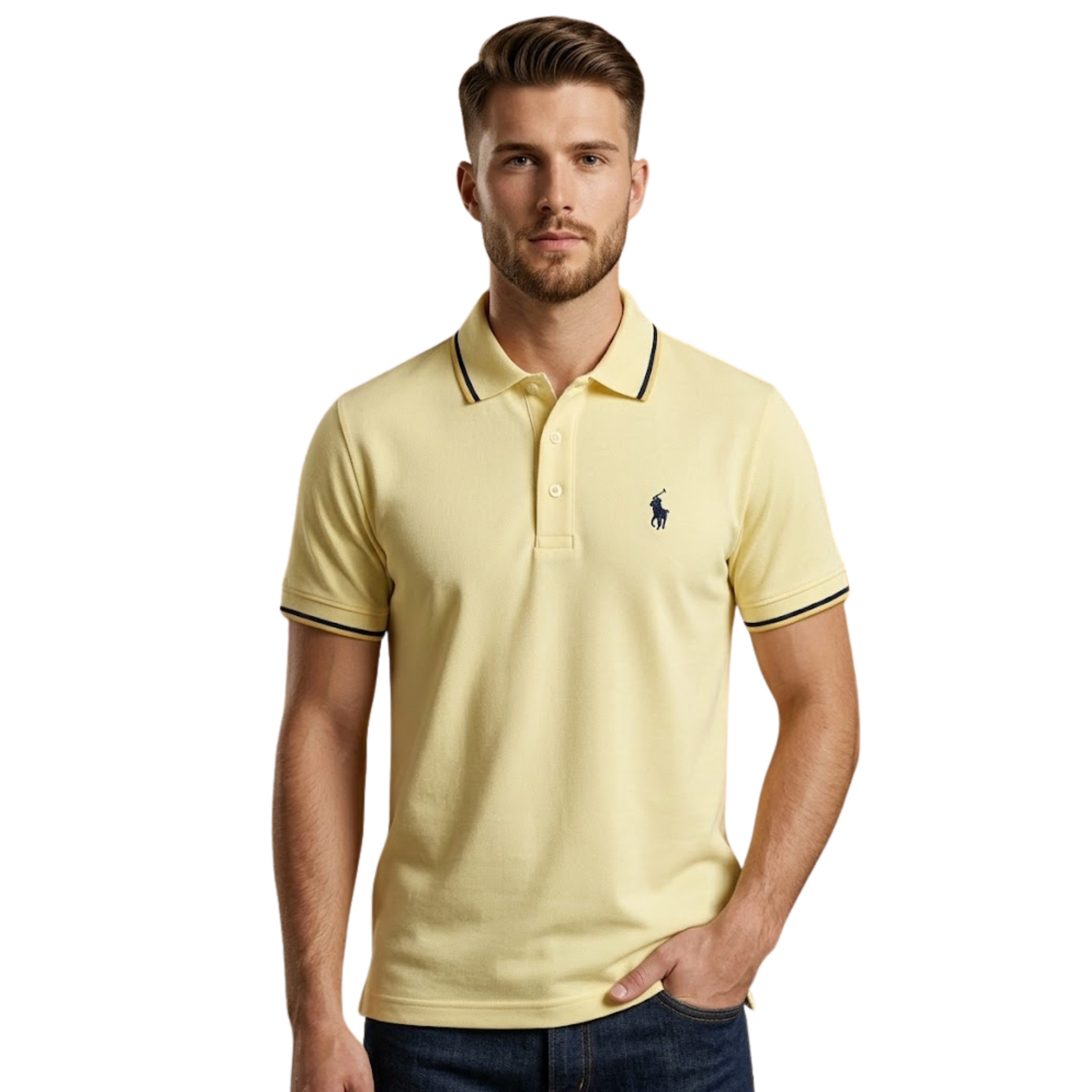 Cotton Polo -  lemon chiffon