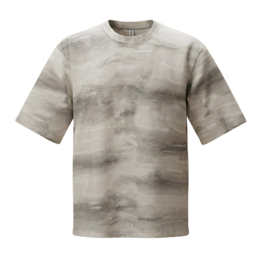 Drop Shoulder Acid Wash White