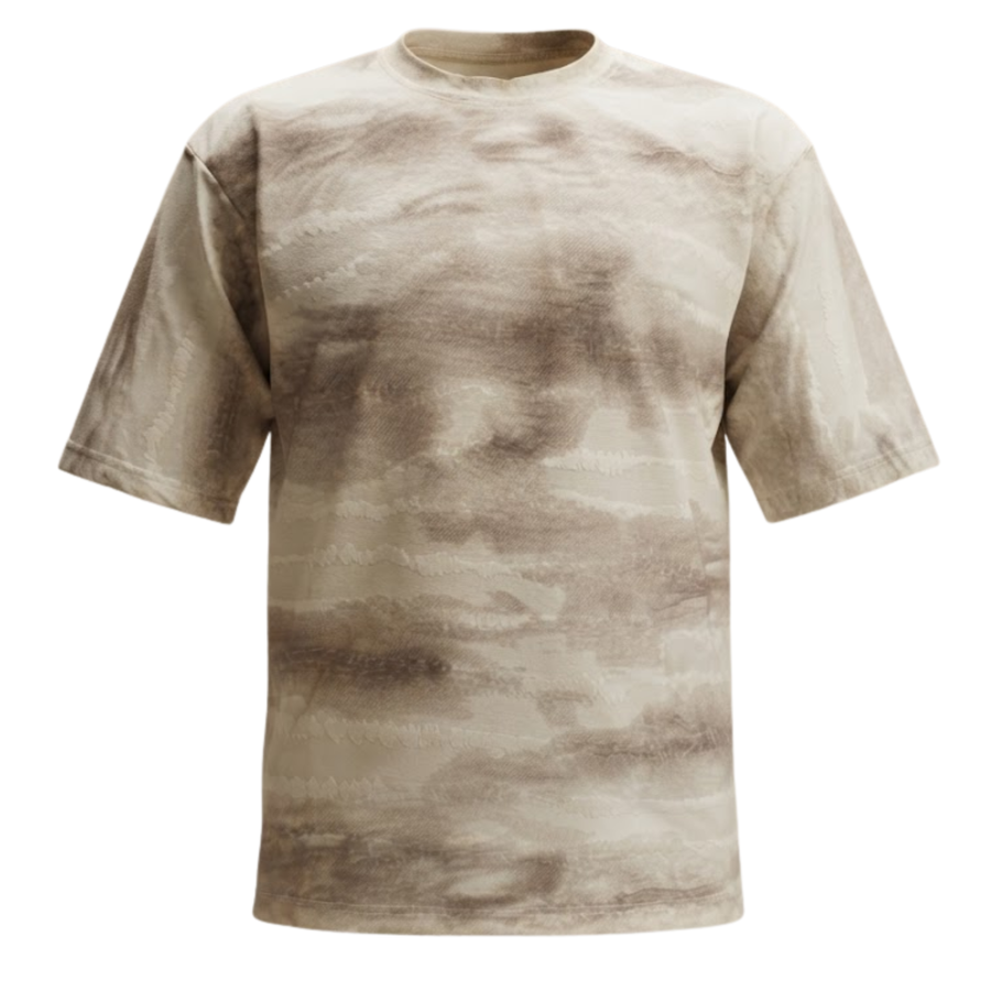 Drop Shoulder Acid Wash Beige