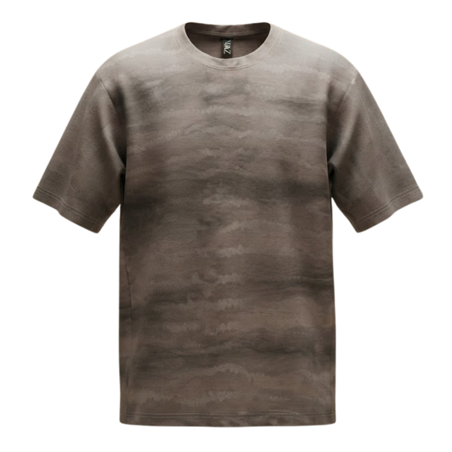 Drop Shoulder Acid Wash Grey