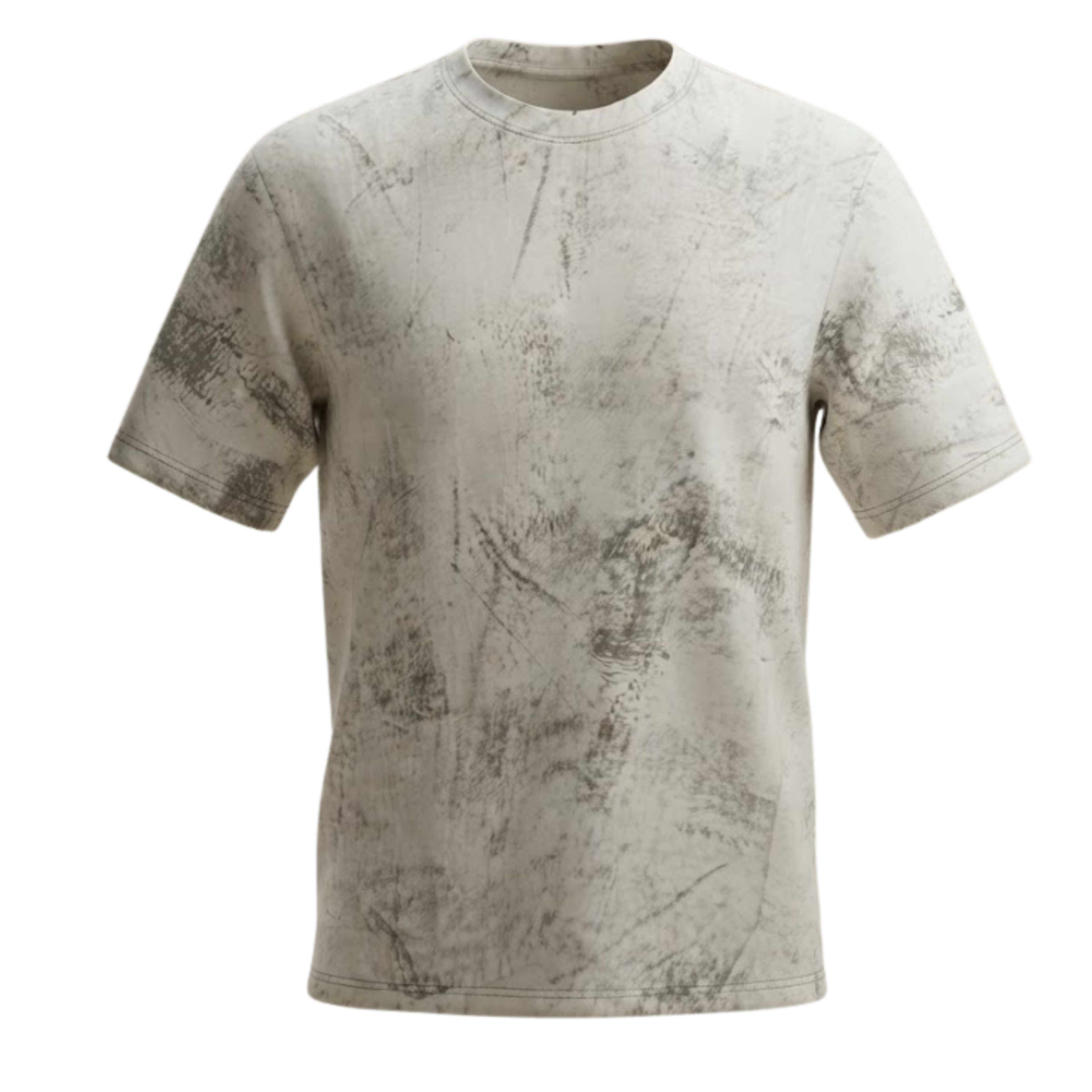 Drop Shoulder Acid Wash White + Grey