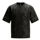 Drop Shoulder Acid Wash Black + White