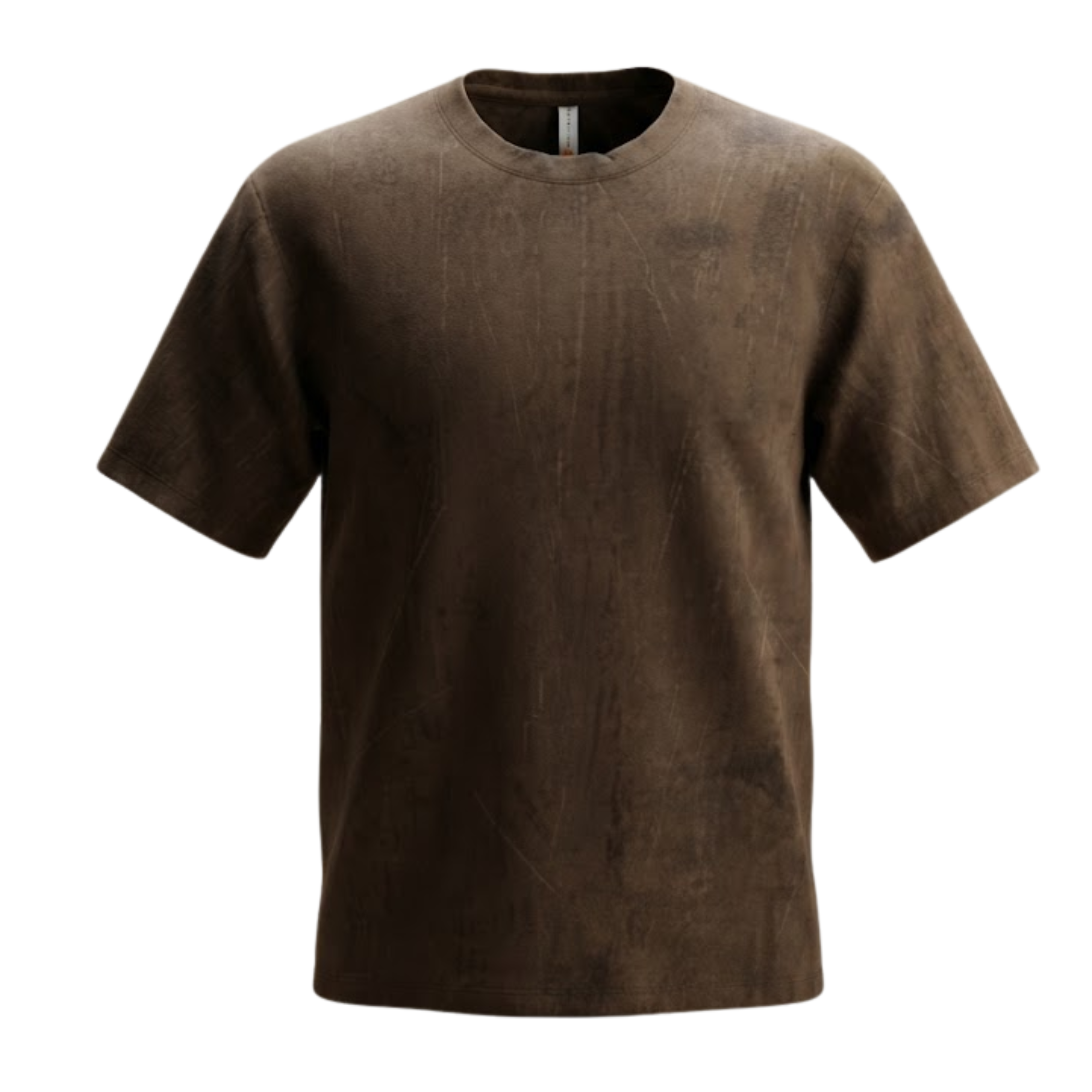 Drop Shoulder Acid Wash Brown