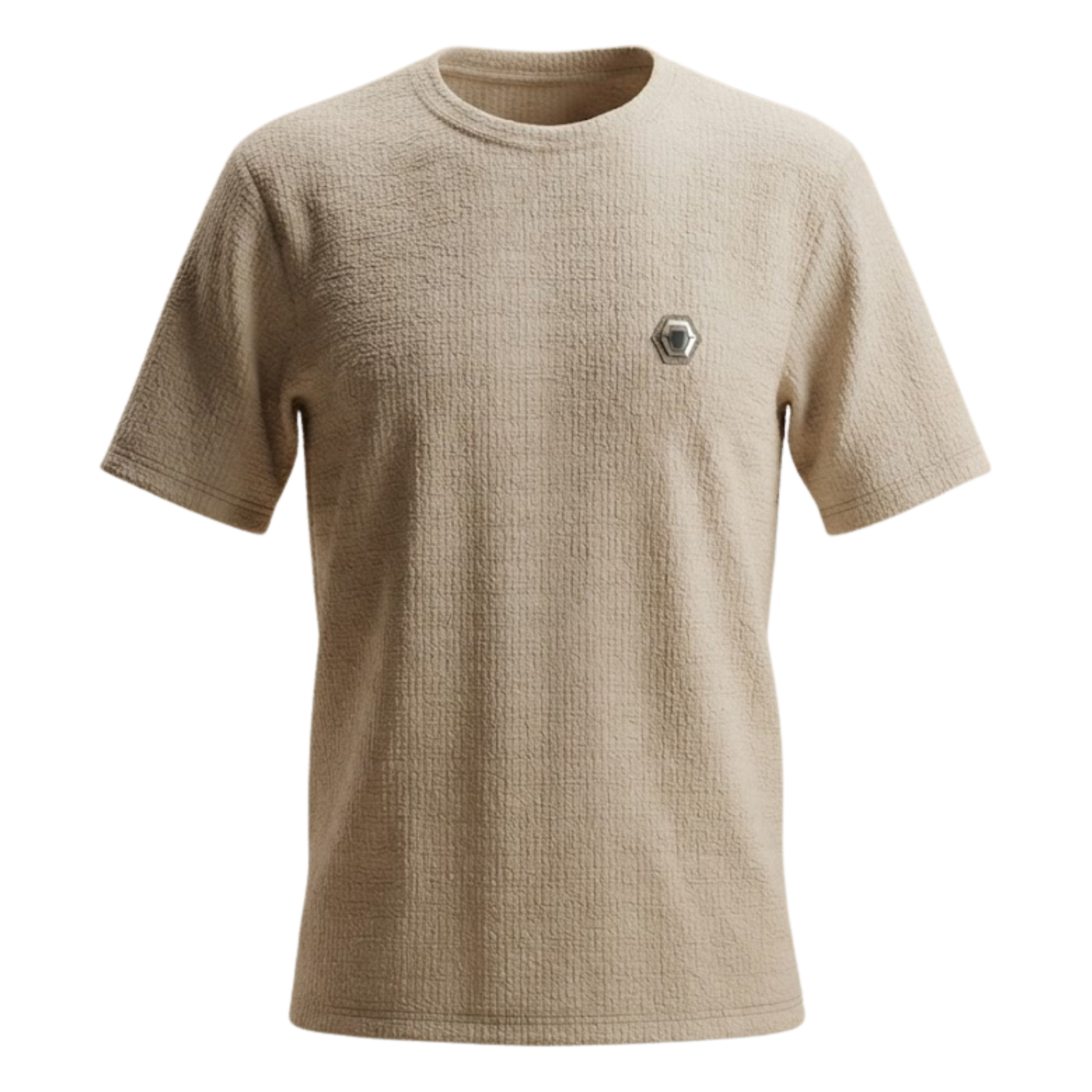 Drop Shoulder Popcorn Beige
