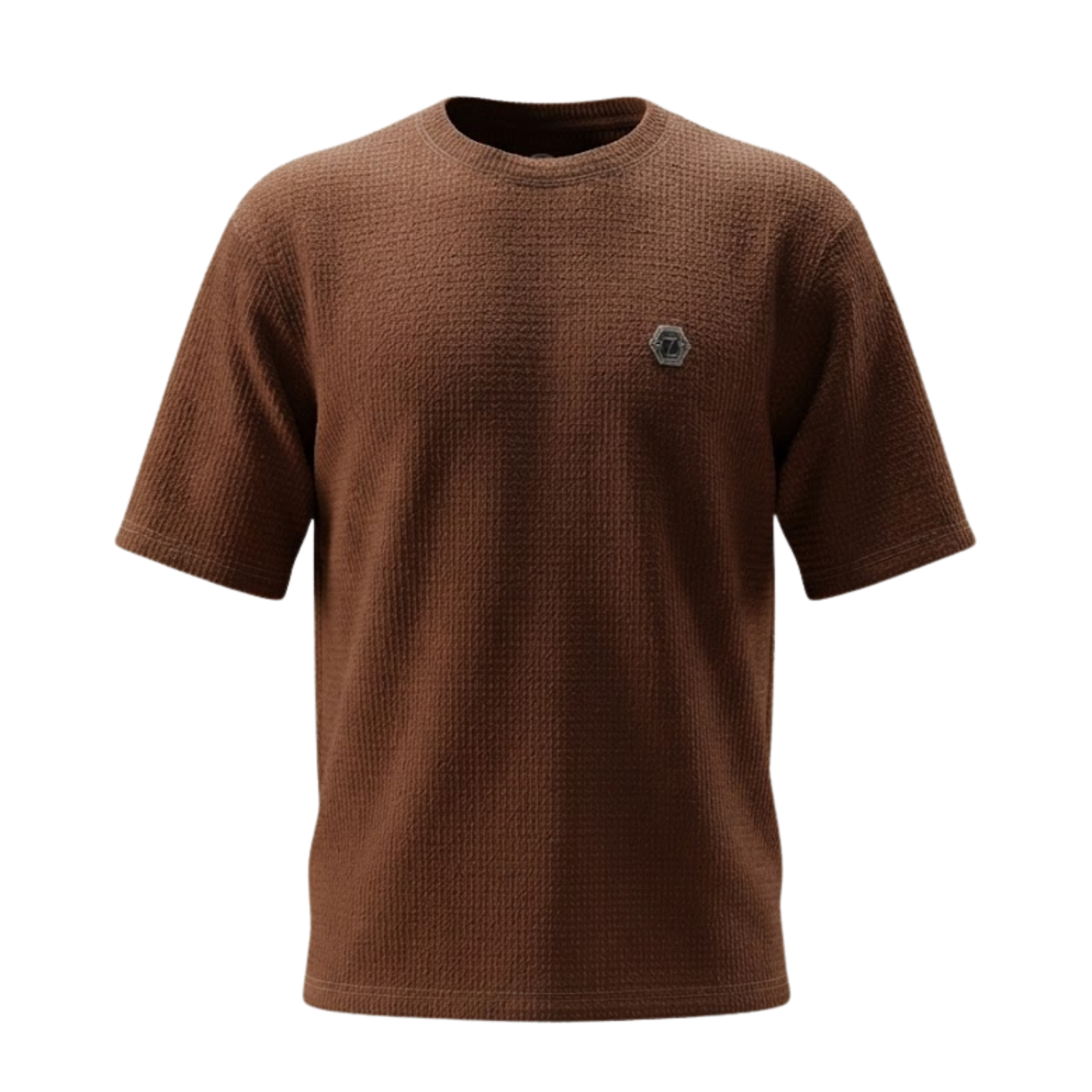 Drop Shoulder Popcorn Brown
