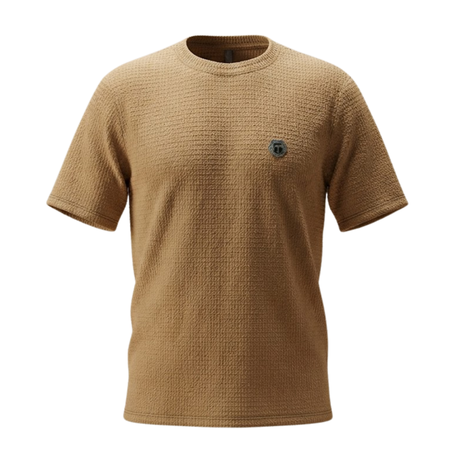 Drop Shoulder Popcorn Beige Dark