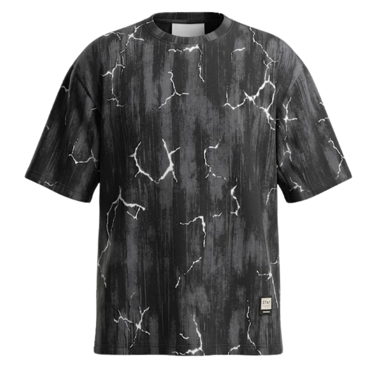 Silver Splatter Drop Shoulder