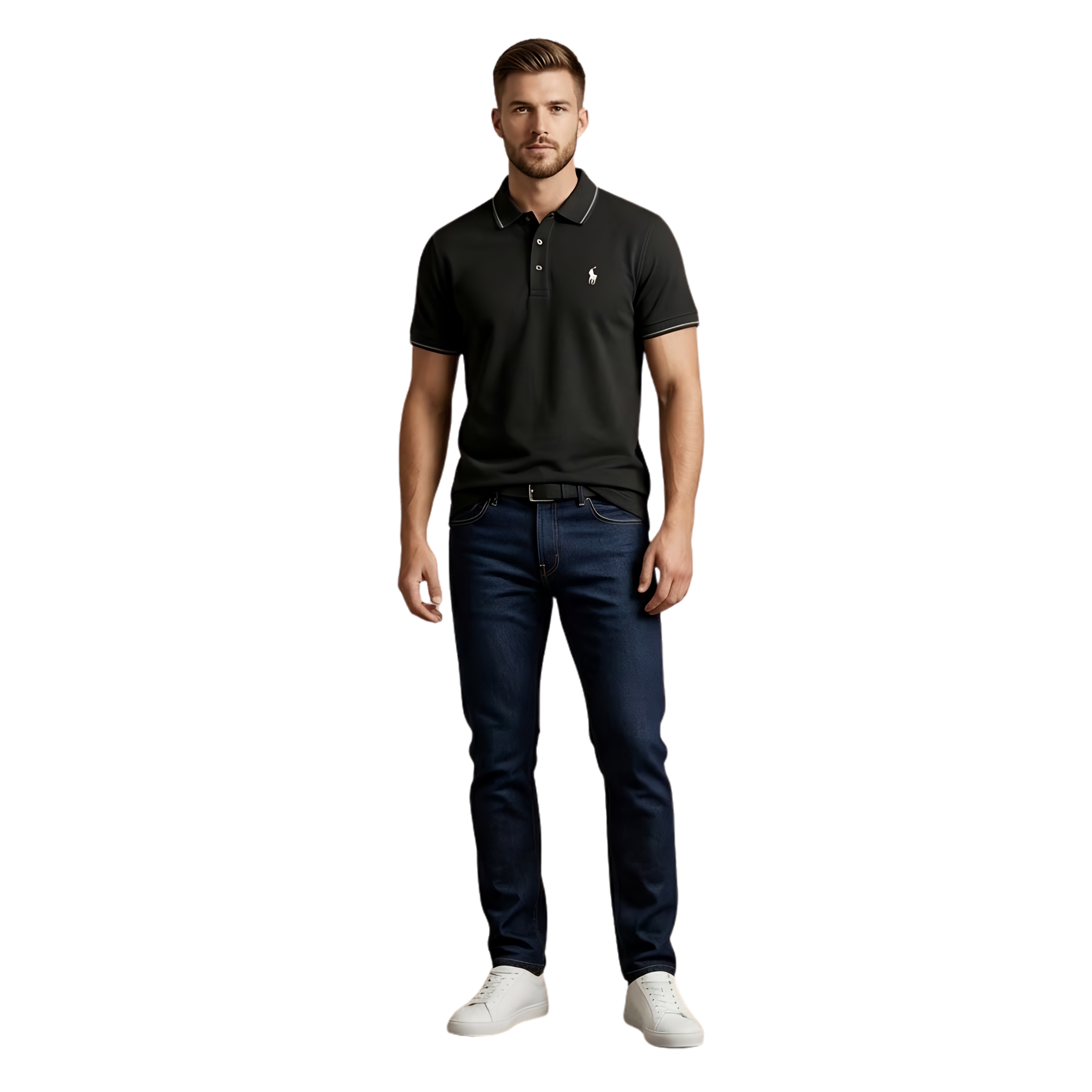 Cotton Polo - Black