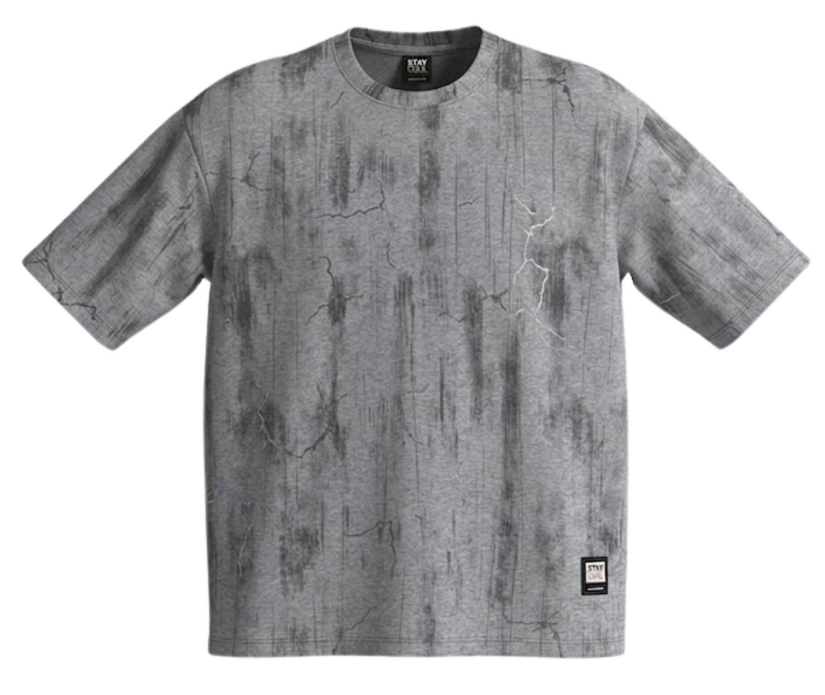 Silver Splatter Drop Shoulder
